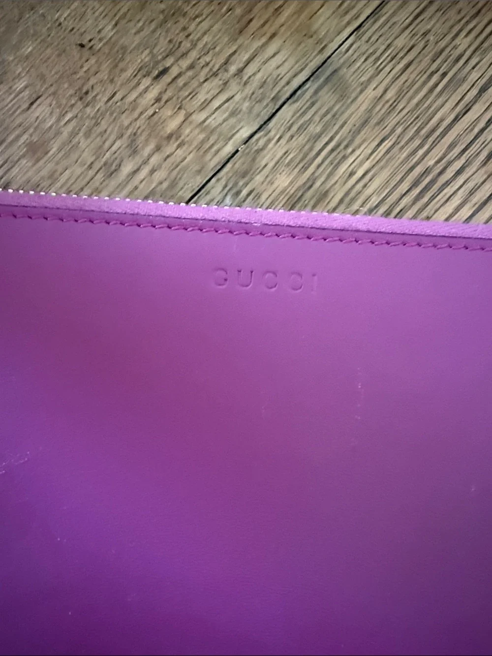 GUCCI Magenta Pink Leather Wallet - Picture 2 of 10